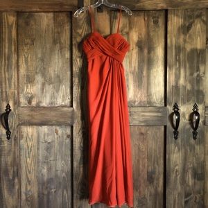 Wtoo Rust Bridesmaid Dress